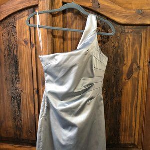 Cute satin cocktail / wedding guest dress from the Limited